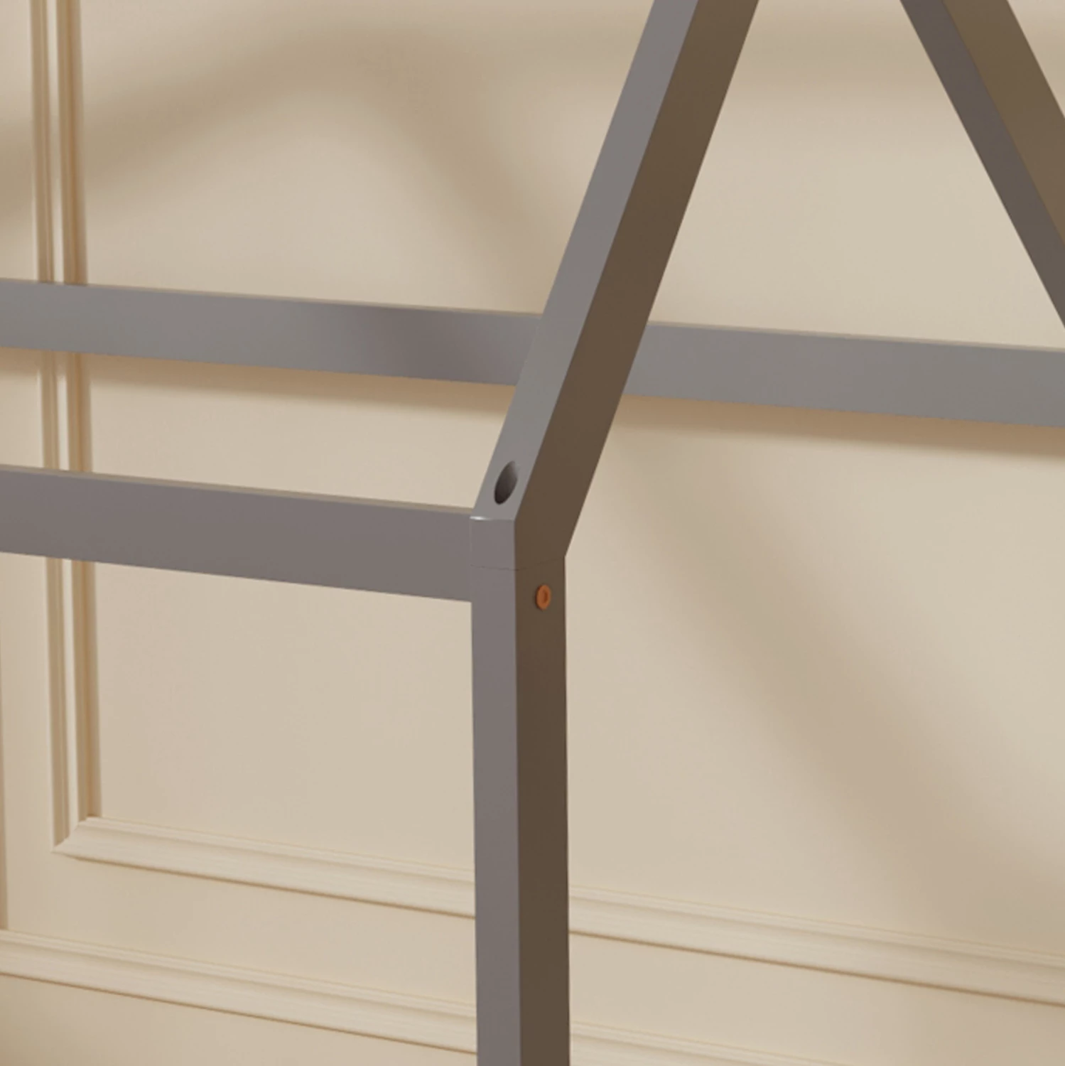 Postelja za otroke PEPE FH677.05 t.MONTESSORI iz masivnega borovega lesa v sivi barvi - 190x90cm