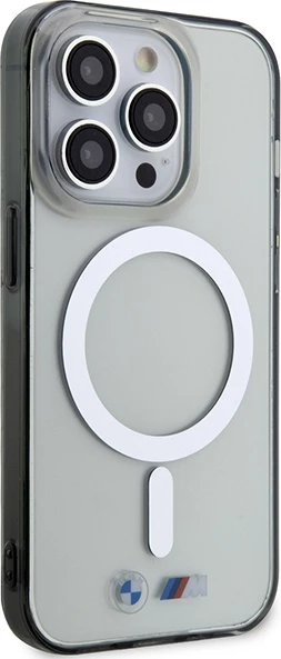Prozoren ovitek z MagSafe srebrnim obročem BMW BMHMP14XHCRS za iPhone 14 Pro Max 6,7"