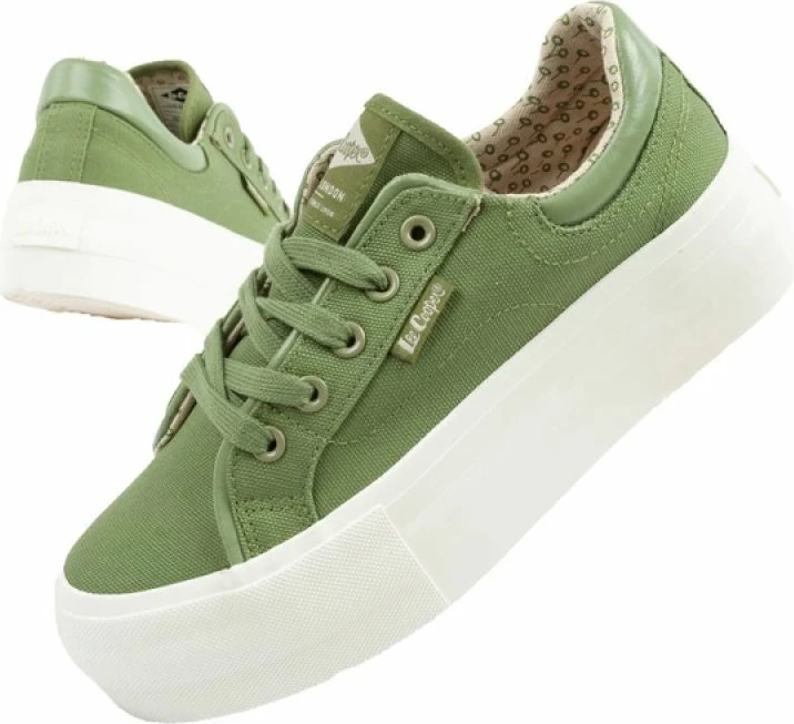 Ženski čevlji Lee Cooper, zeleni