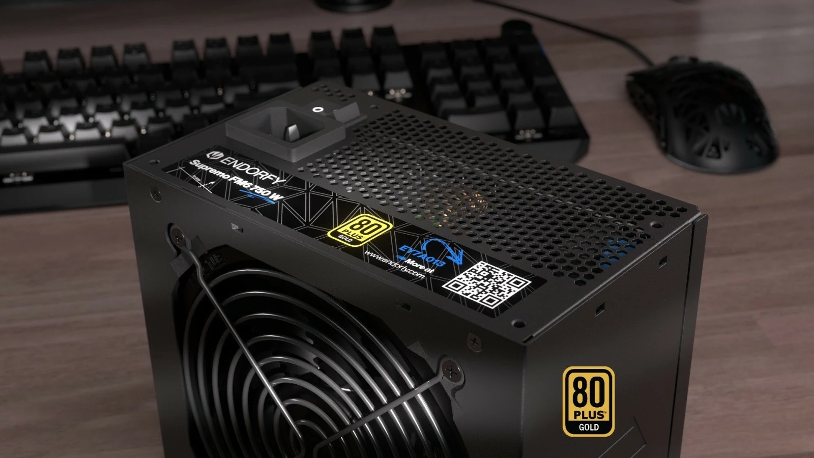 Napajalnik 750W, 80 PLUS Gold, modularen, črn Endorfy Supremo FM6