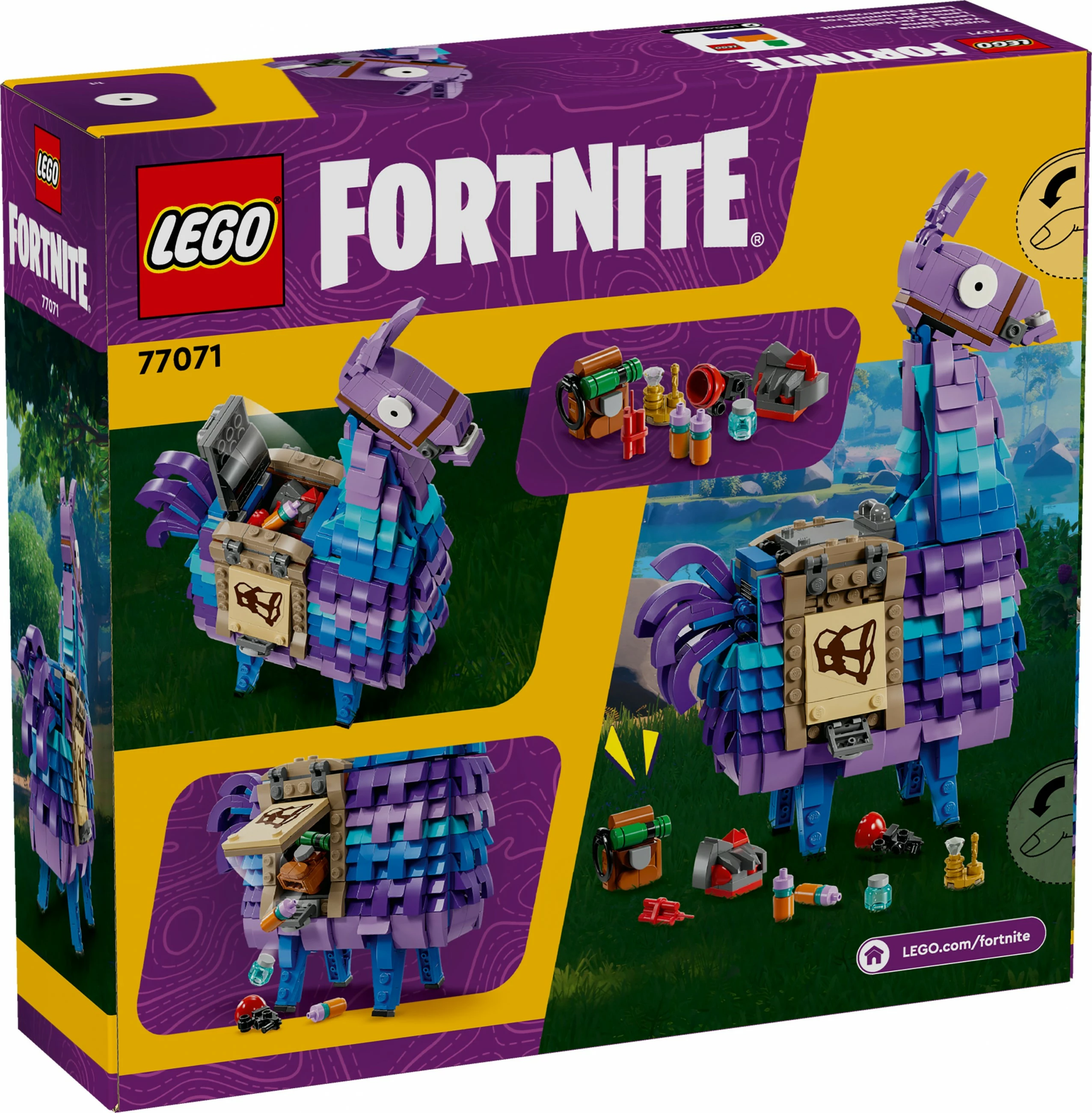 Set gradnje Supply Llama LEGO Fortnite 77071, 691 kosov, večbarven