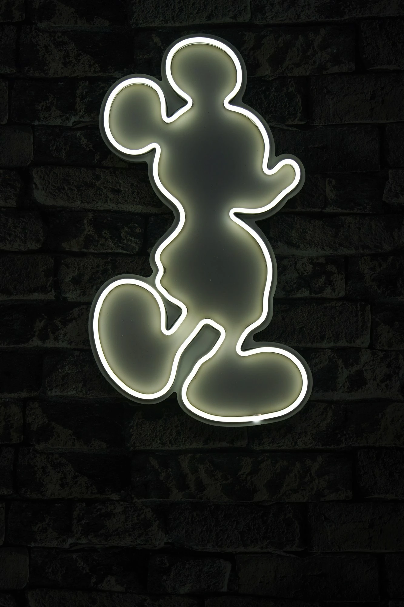 Dekorativna LED luč v obliki Mickey Mouse, plastika, bela