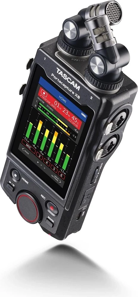 Portativni snemalnik z visoko ločljivostjo Tascam Portacapture X8, črn