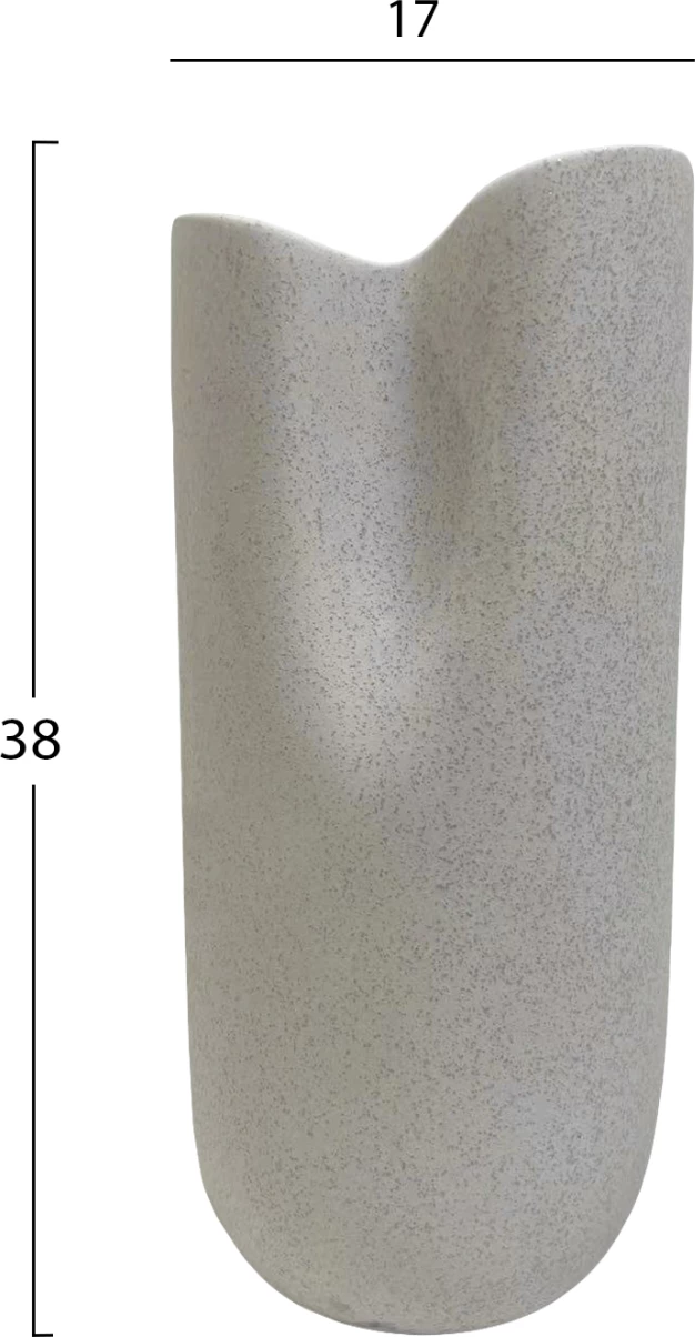 Keramična dekoracija za mizo, glazura FH4606.01 v barvi off-white s kristalizacijo 17x16.5x38H cm