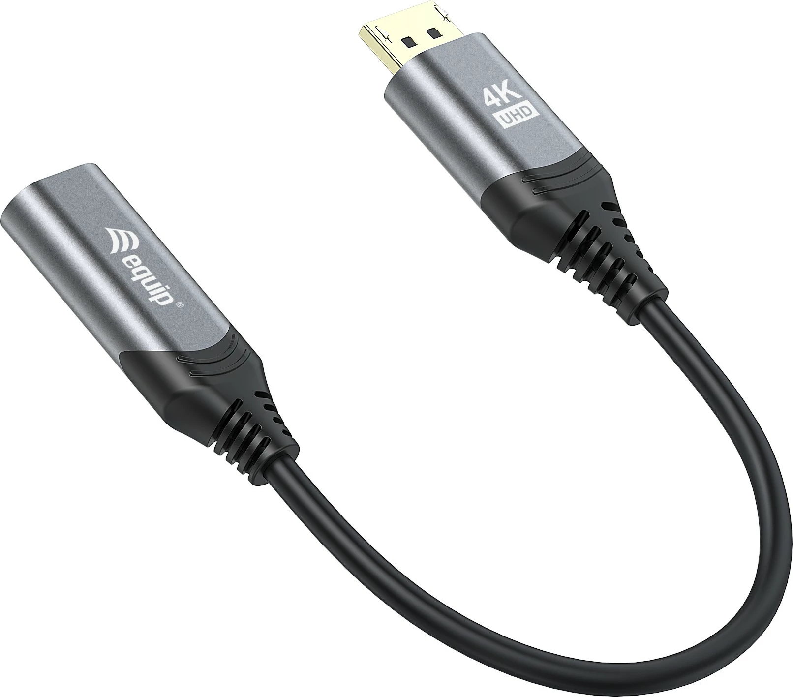 Adapter DisplayPort 1.2 v HDMI Equip, 4K/60Hz, 0,15 m, črn/siv
