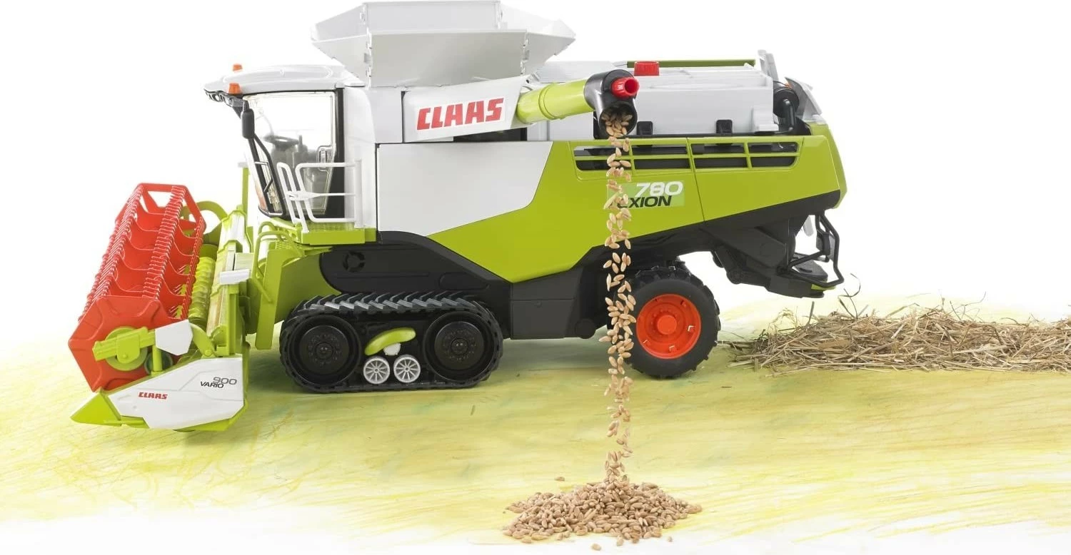 Igrača kombajn Claas Lexion 780 BRUDER, 1:16, za fante, zelena/rdeča/bela/črna