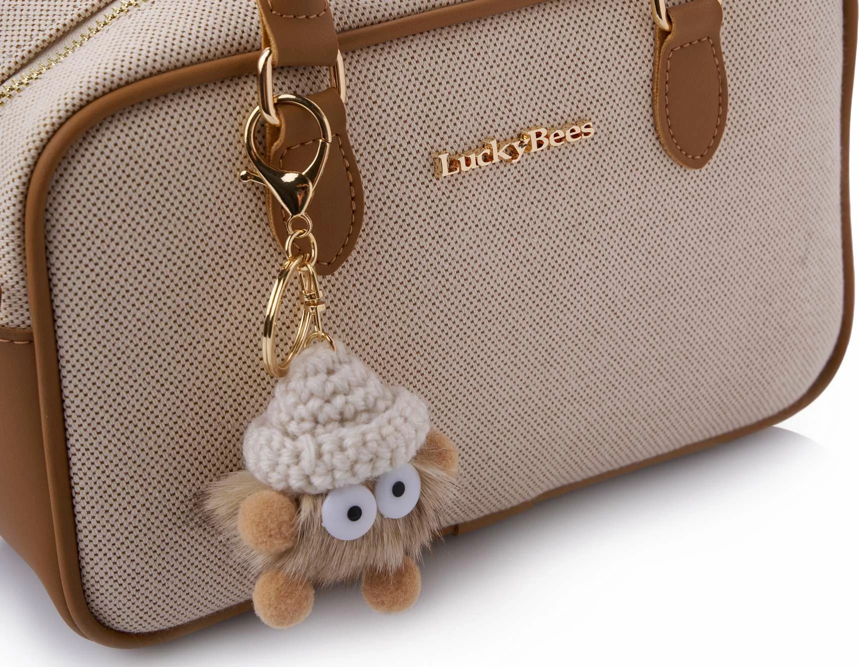 Torba za ramo Lucky Bees, tan, roza
