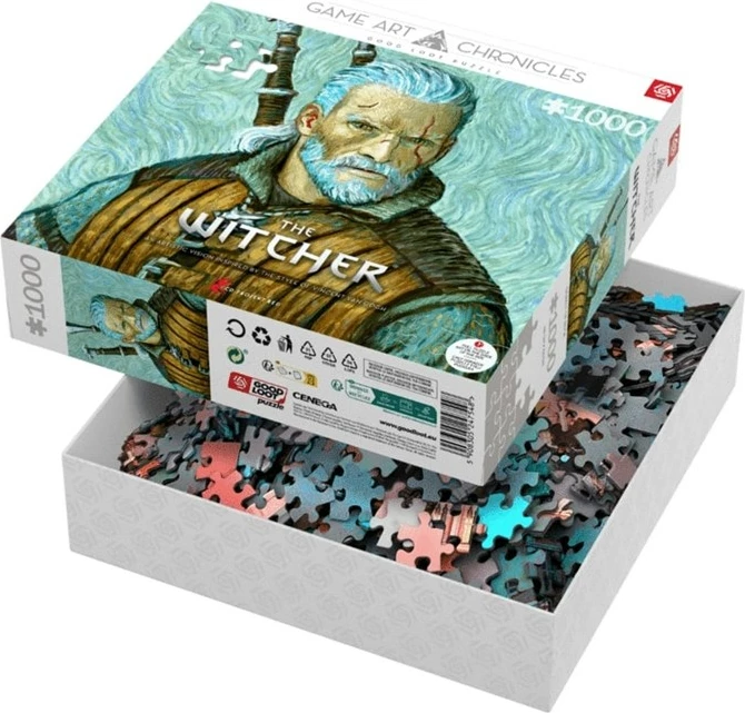 Sestavljanka Game Art Chronicles, The Witcher, 1000 kosov, Cenega Publishing, večbarvna