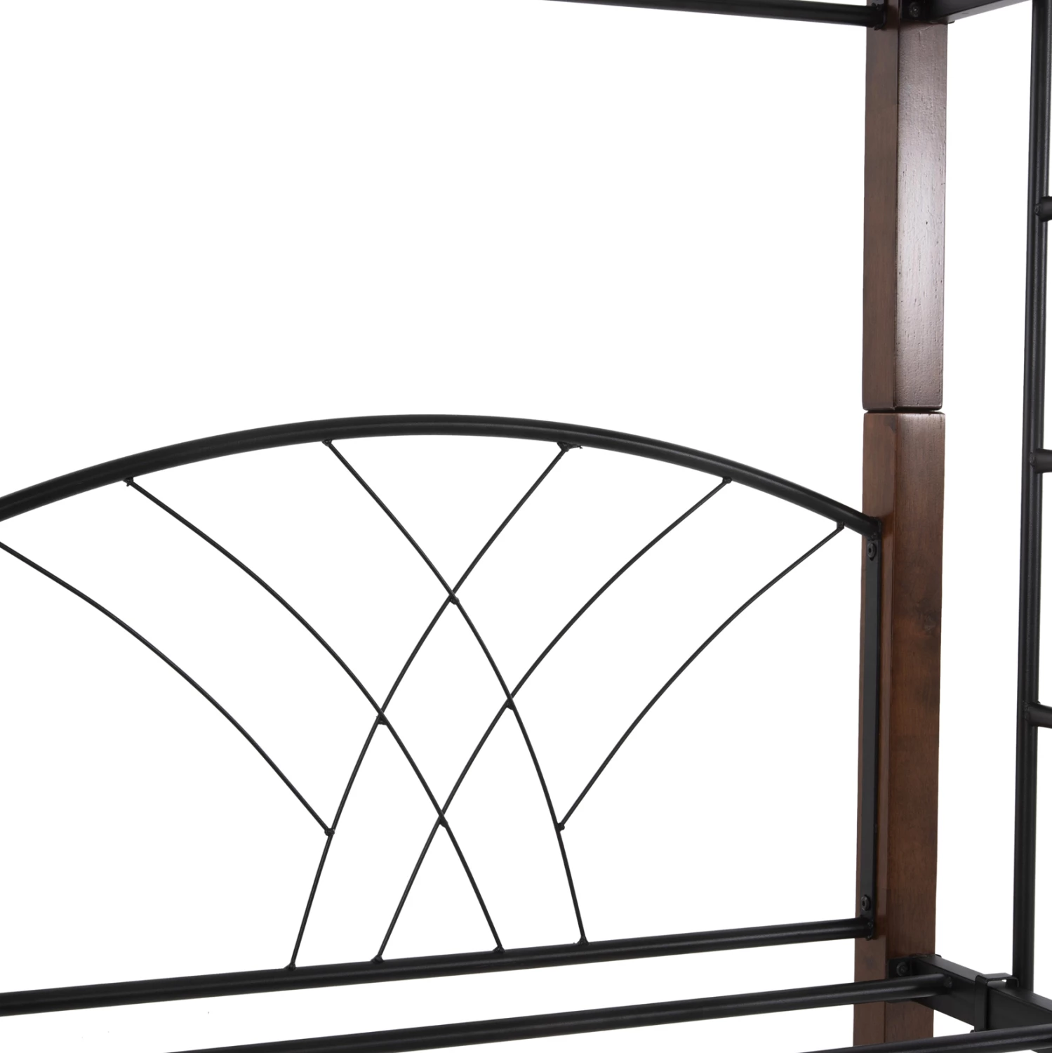 Pograd STOREY FH687 črna kovina-guma v orehovem lesu 200x90x158Hcm