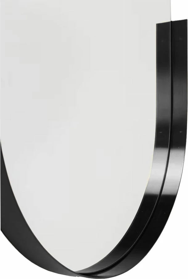 Ogledalo, aluminijast okvir, črn, 50 x 115 cm ART