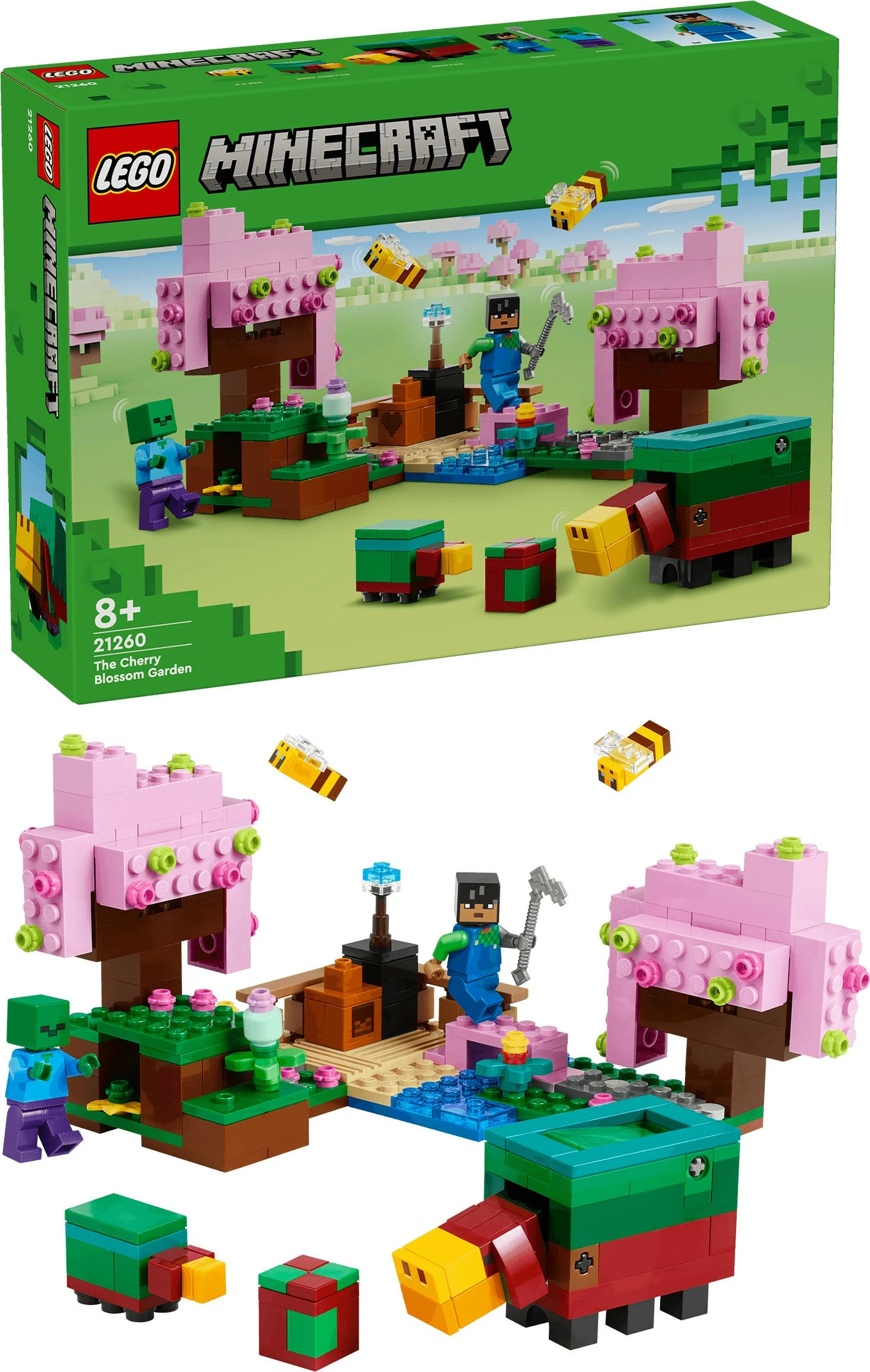 Gradbeni set Minecraft 21260, 304 kosi, večbarven