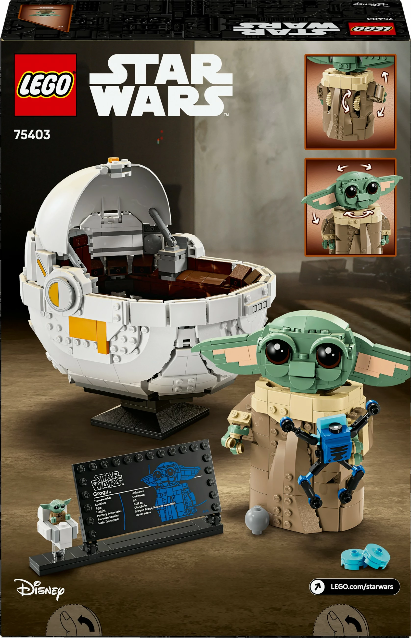 Komplet za sestavljanje Grogu LEGO Star Wars, večbarven