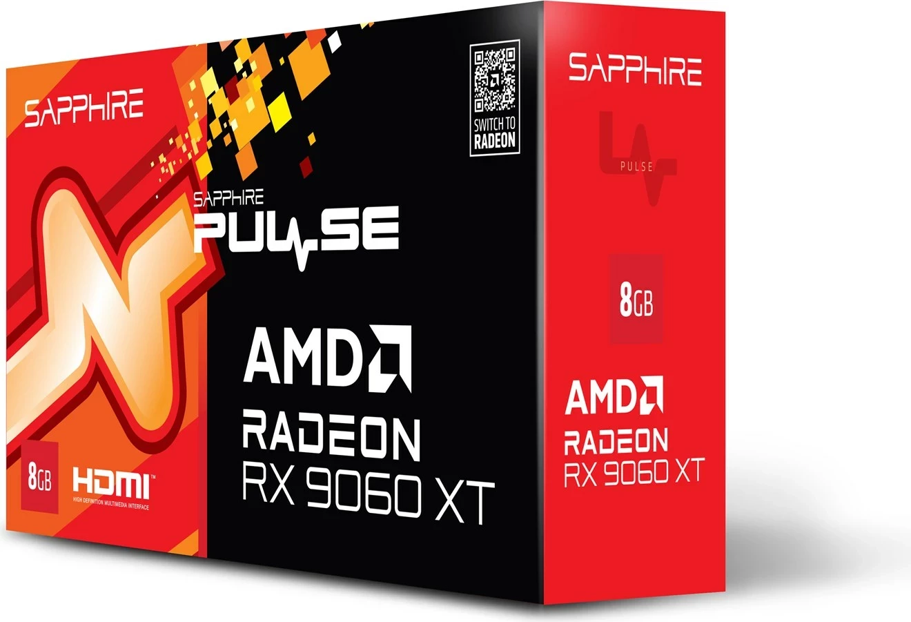 Grafična kartica Sapphire PULSE RX 9060 XT GAMING, 8GB GDDR6, črna