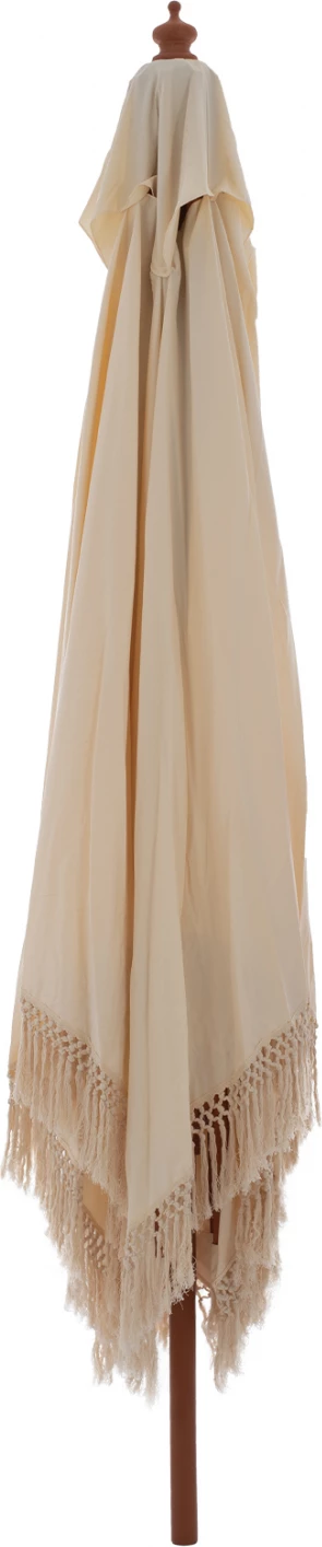 Profesionalna senčnik Wagner makrame resice bež z lesenim ogrodjem 3x3x2.50m FH5778.01