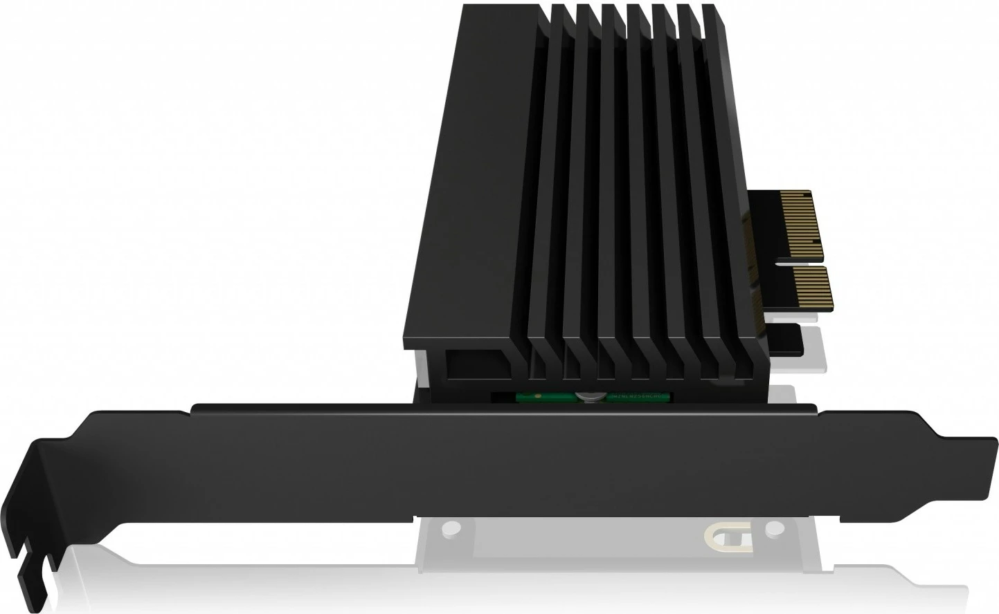 Kartica za razširitev PCIe z M.2 NVMe režo, IcyBox IB-PCI214M2-HSL, z aluminijastim hladilnikom in modro LED
