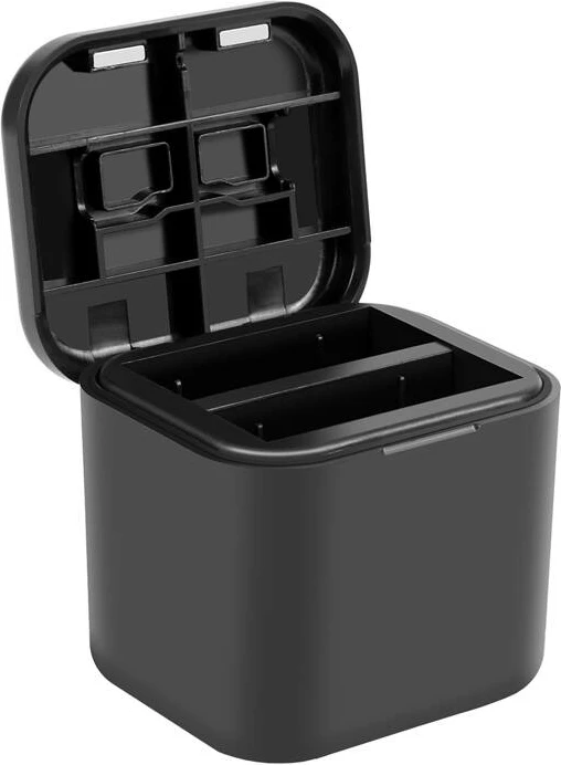 Polnilec in škatla za pomnilniške kartice Puluz PU968B za Insta360 Ace Pro/Ace, črn