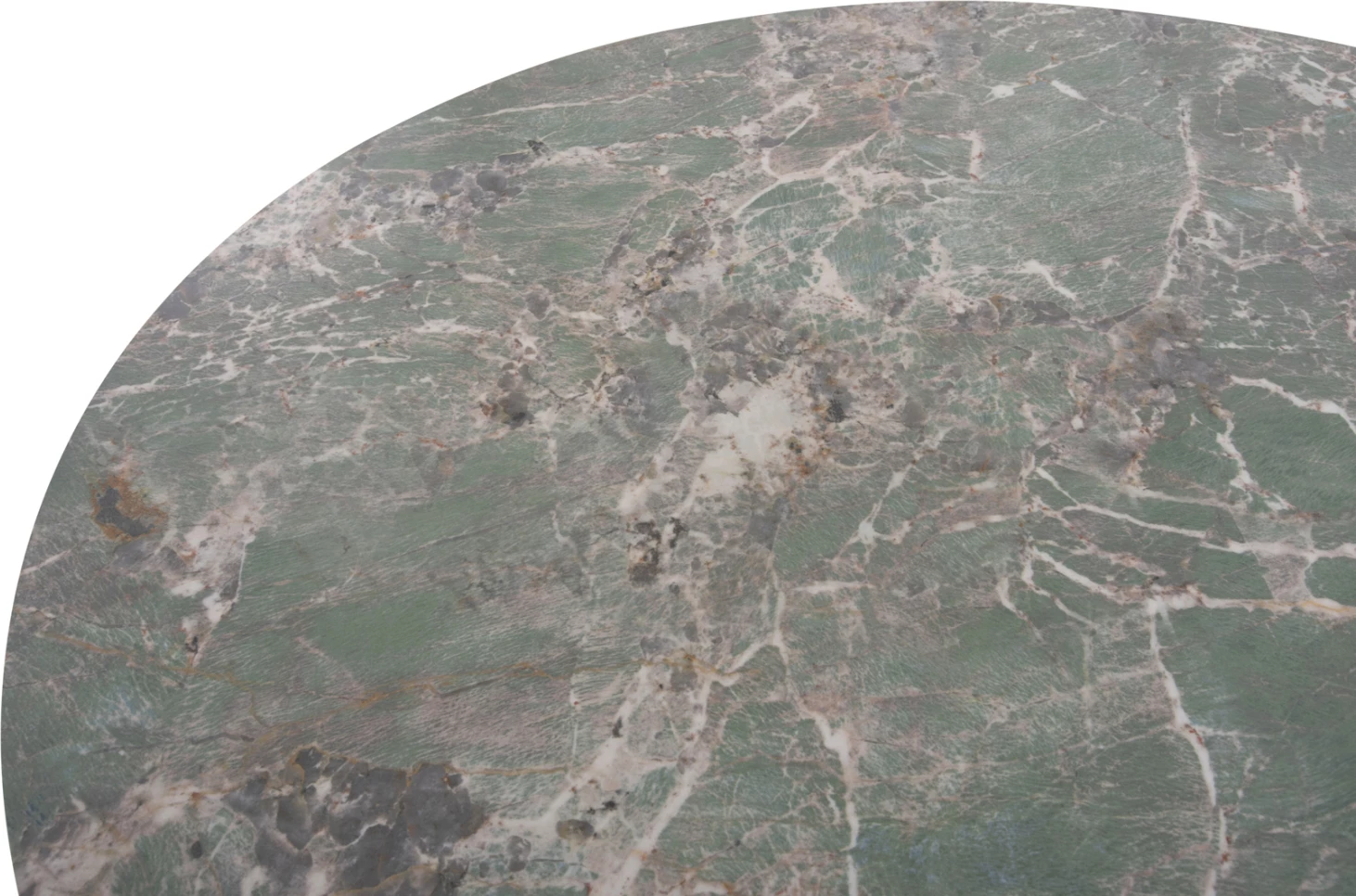 Notranji jedilni set 5 kosov ZOD FH21045 okrogla miza s keramično ploščo-4 naslanjači v petrol zeleni