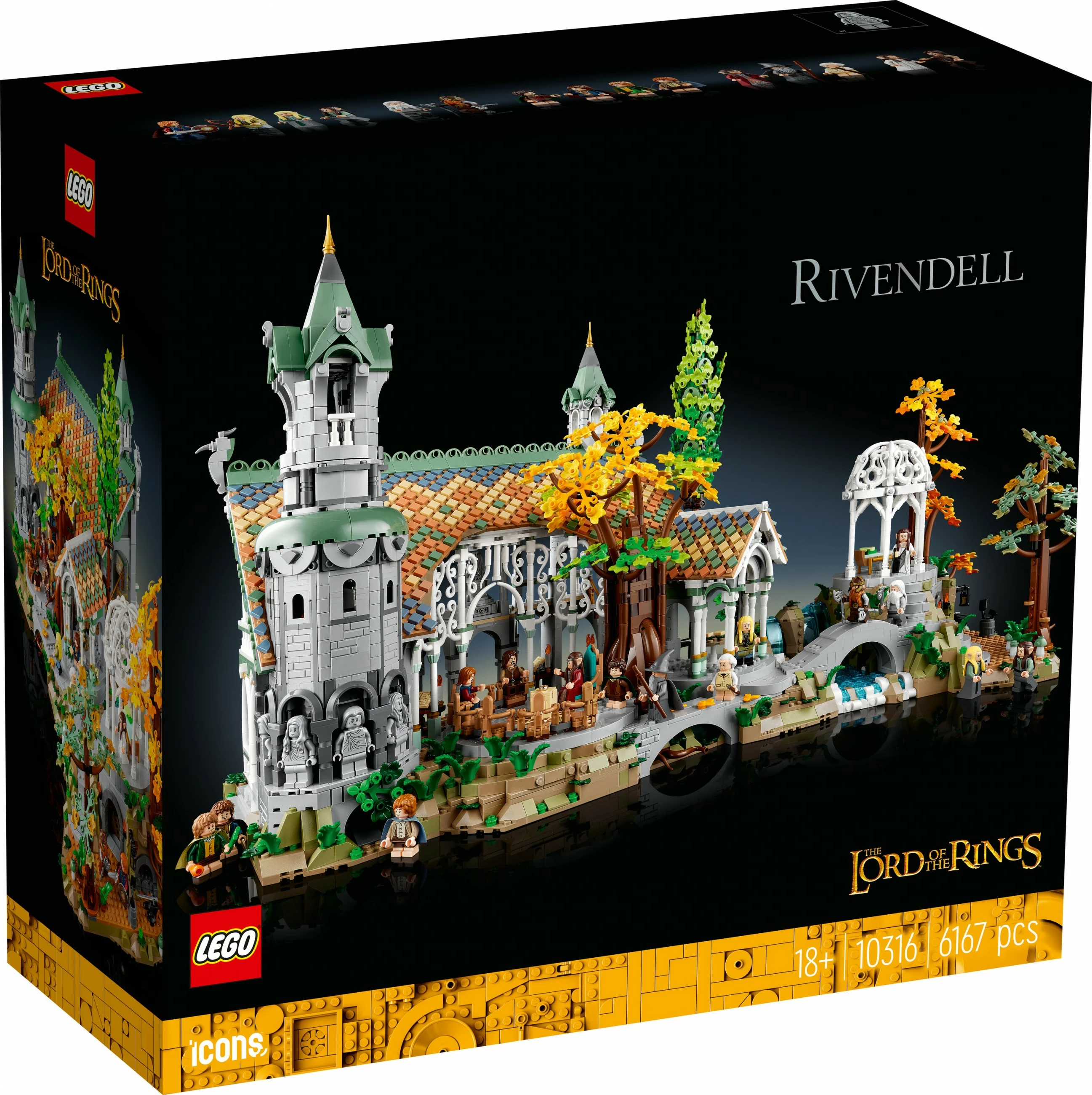 Set za sestavljanje Rivendell, The Lord of the Rings, 6.167 kosov, večbarven