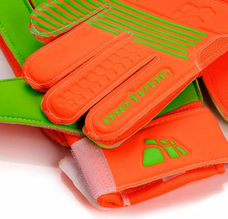 Rokavice za vratarja Meteor, moške in otroške, zelena in oranžna