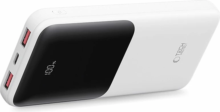 Powerbank 10000 mAh 22,5 W, bel — Tech-Protect PB01