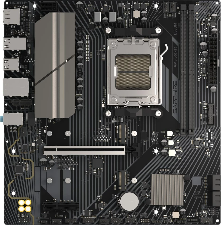 Matična plošča Sapphire B650M-E, Socket AM5, micro ATX, črna
