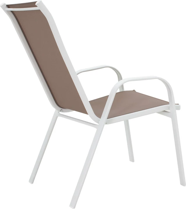 Komplet mize in stolov za teraso, bela, 70x70x70 cm