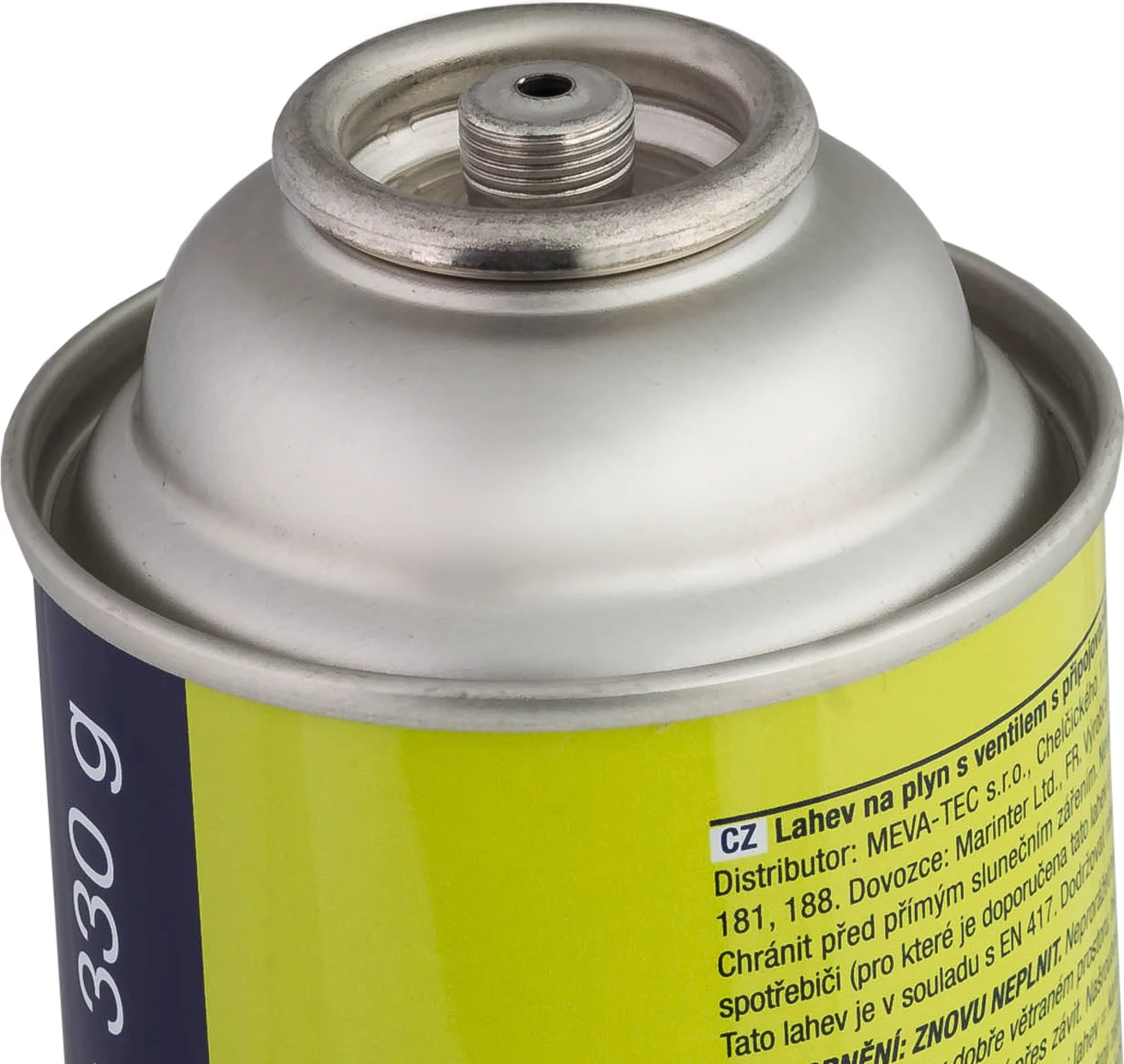 Plinska kartuša 330 g, ventil z navojem 7/16 - Meva UKP02009