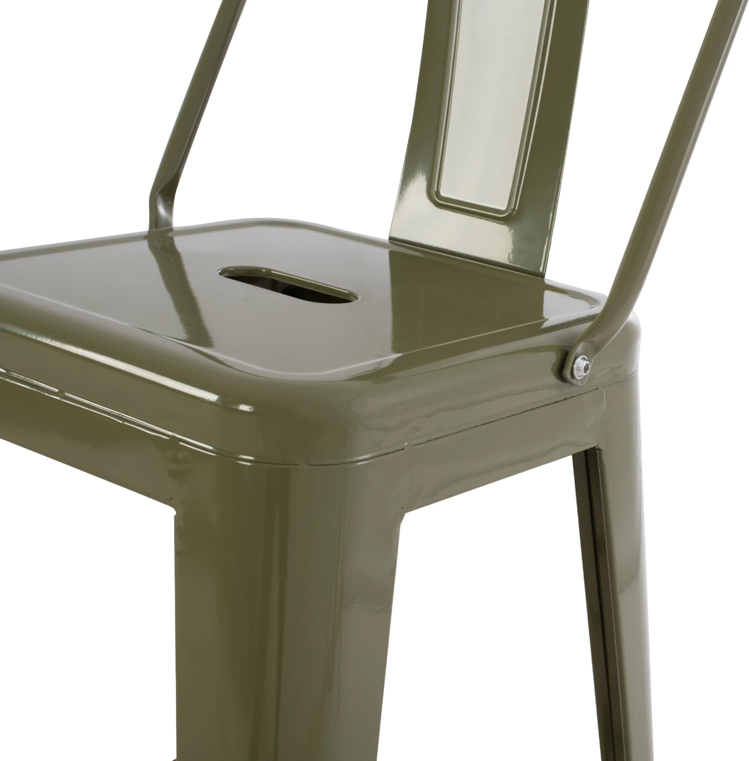 Kovinski barski stol srednje višine MELITA v temno olivno zeleni barvi FH8574.03 42x42x98 cm