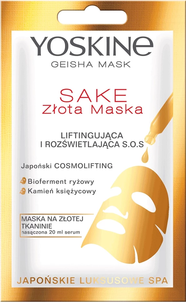 Maska za obraz Yoskine Geisha Mask Sake 20 ml, za ženske