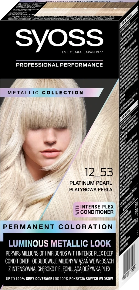 Barva za lase Syoss 12-53 Platinum Pearl za ženske, 1 kos