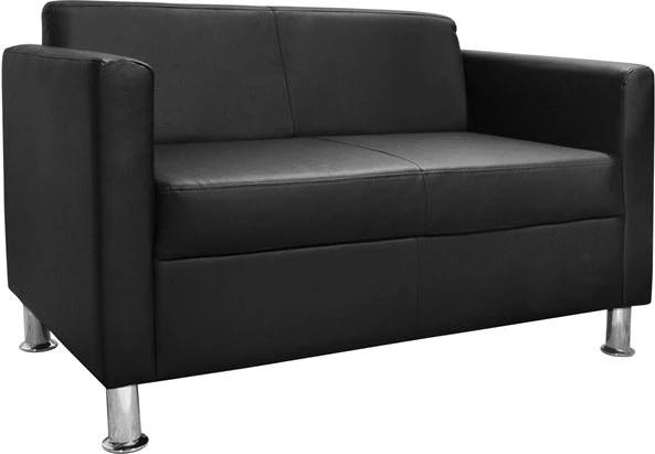 Sedežna garnitura 2-sedežna Cubo PU črna FH3033.02 120x71x73cm