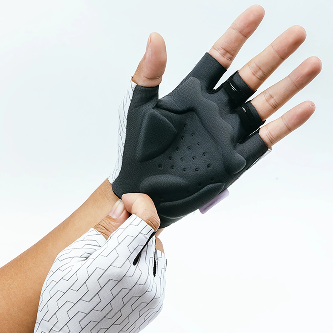 Kolesarske rokavice za MTB Rockbros 1622004003, velikost M, bela/črna