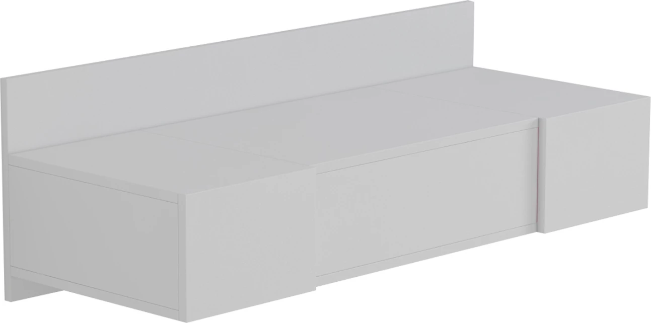 Stenska toaletna miza LINDE FH8960.11 melamin v beli barvi 100x39x33Hcm