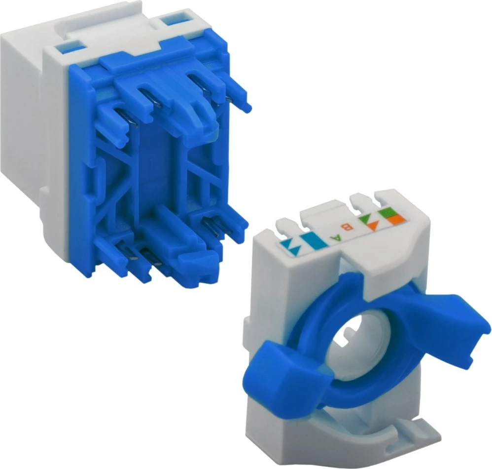 Jack RJ45 CAT 6a KeyStone, brez zaščite, bel - Techly