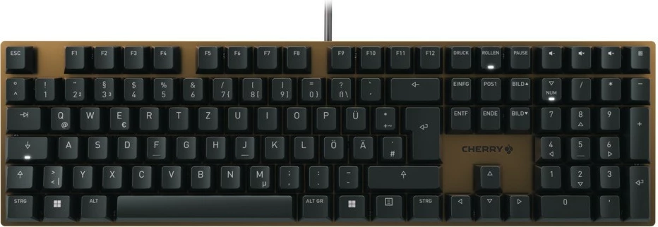 Mekančna tipkovnica Cherry KC 200 MX, QWERTZ, USB, Cherry MX Brown, črno, bronasta