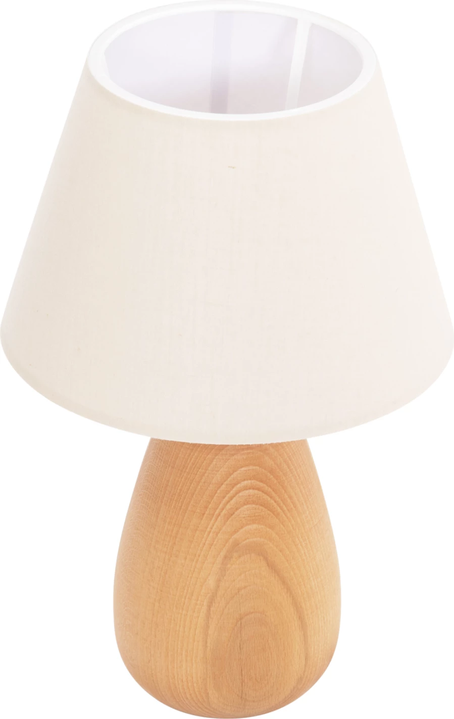 Namizna svetilka CONNI FH4710 kremno bela kapica-lesena osnova Φ23x34Hcm
