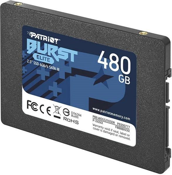 SSD 480 GB Patriot Burst Elite, 2,5", SATA III, črn