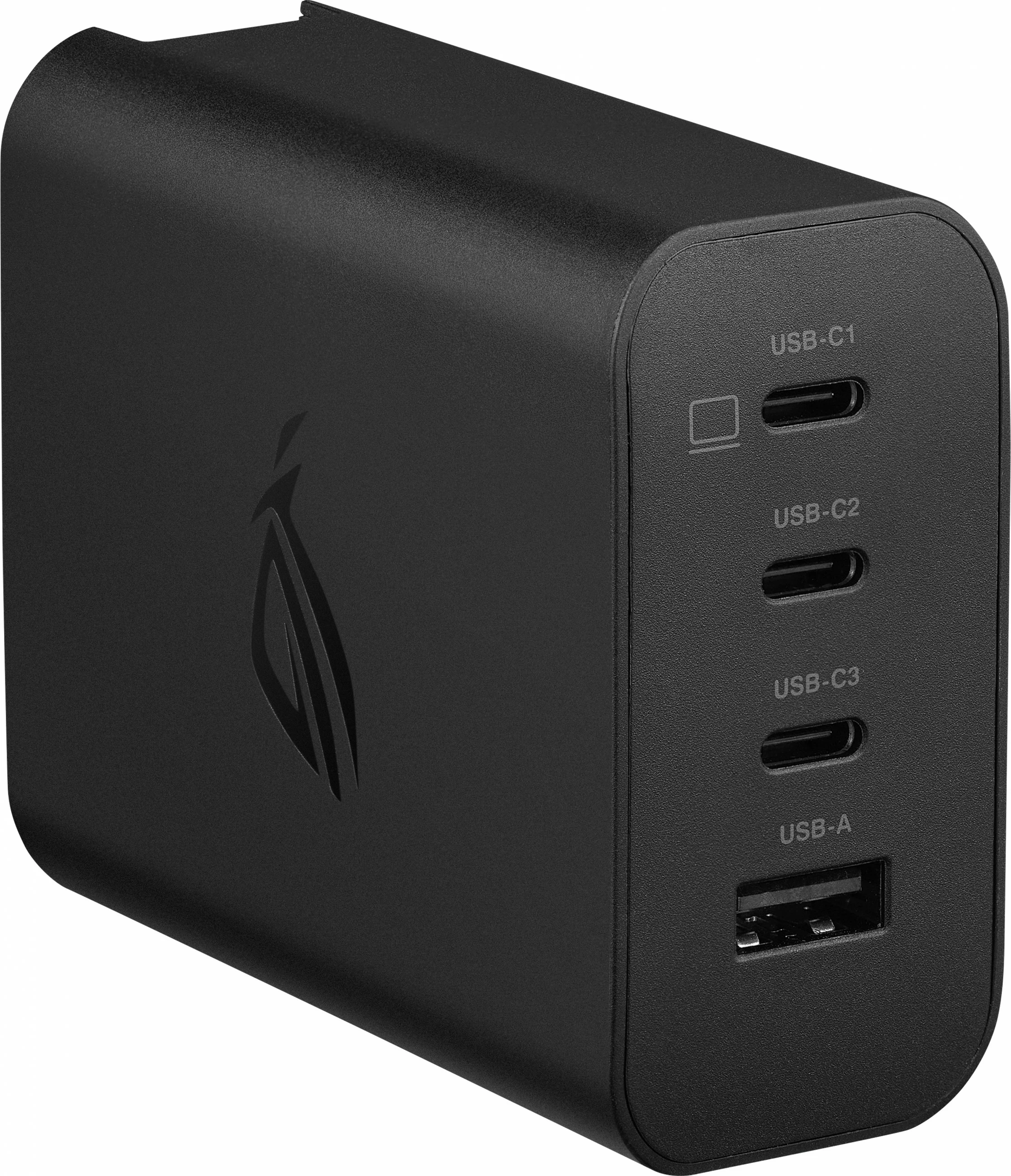 Univerzalni polnilec 140W USB-C GaN, 4 vrata, ASUS ROG, črn