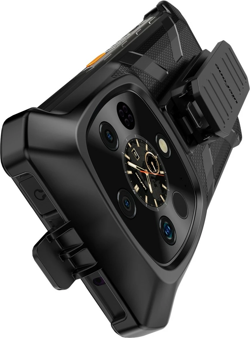 Multifunkcijski ovitek za Ulefone Armor 28 Ultra/28 Ultra Thermal, plastika, s karabinom in sponko, črn