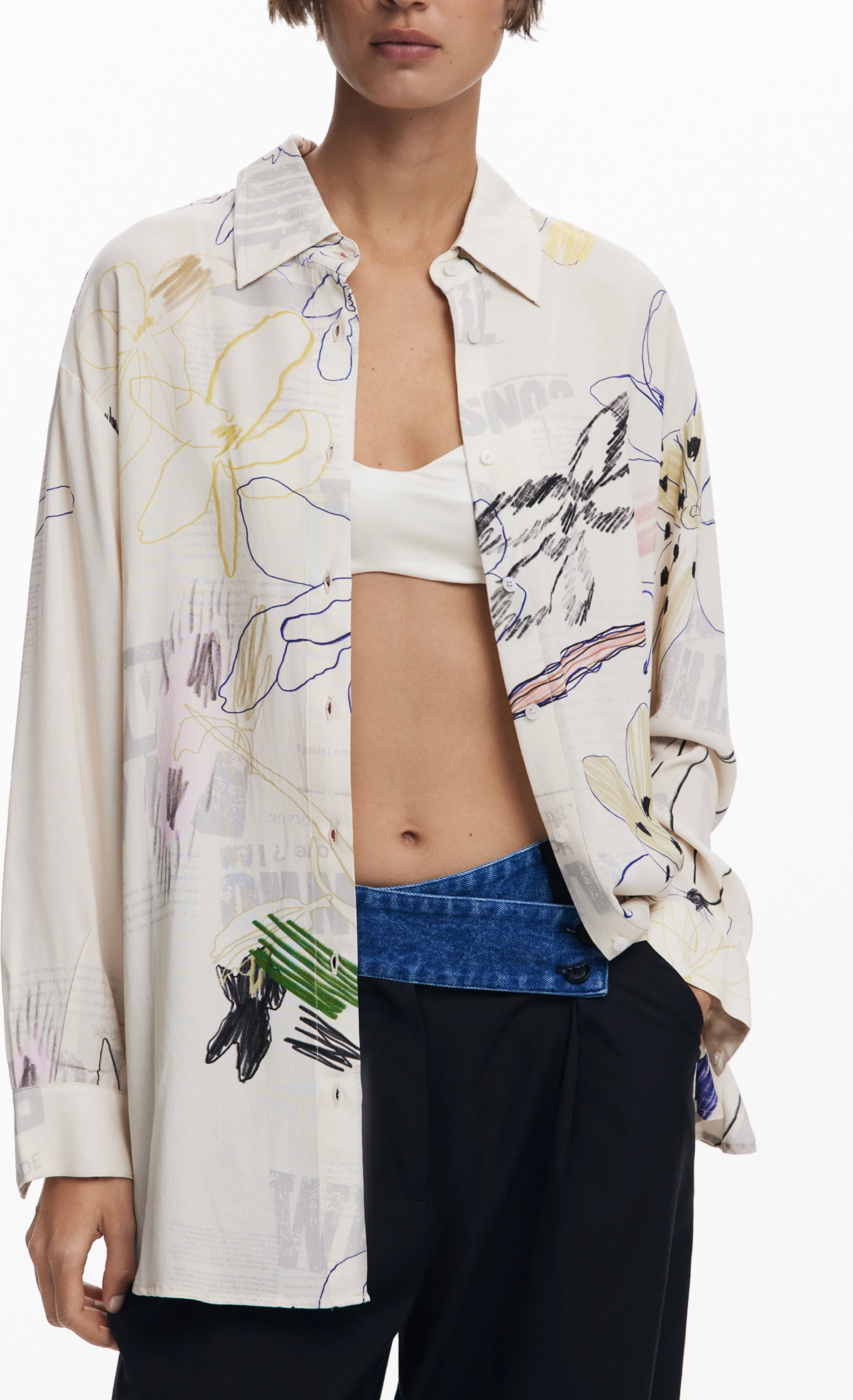 Srajca Newsarty za ženske, bela, DESIGUAL