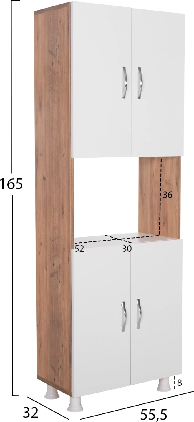 Kuhinjsko pohištvo/omara RAD FH18196.04 melamin v naravni barvi-beli 55,5x32x165H cm