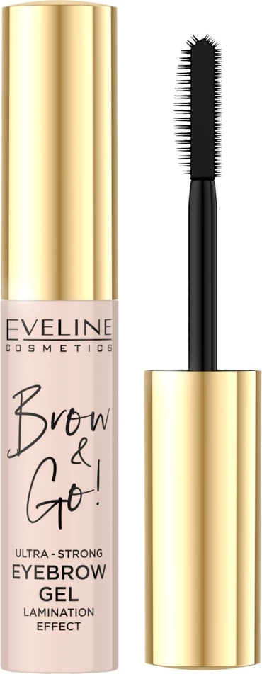 Gel za obrvi Ultra-Strong, prosojen, 6 ml, Eveline Cosmetics Brow & Go!, za ženske