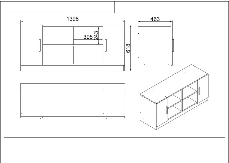 Set pisarniškega pohištva, bela barva, Skye Decor, Vo17-W