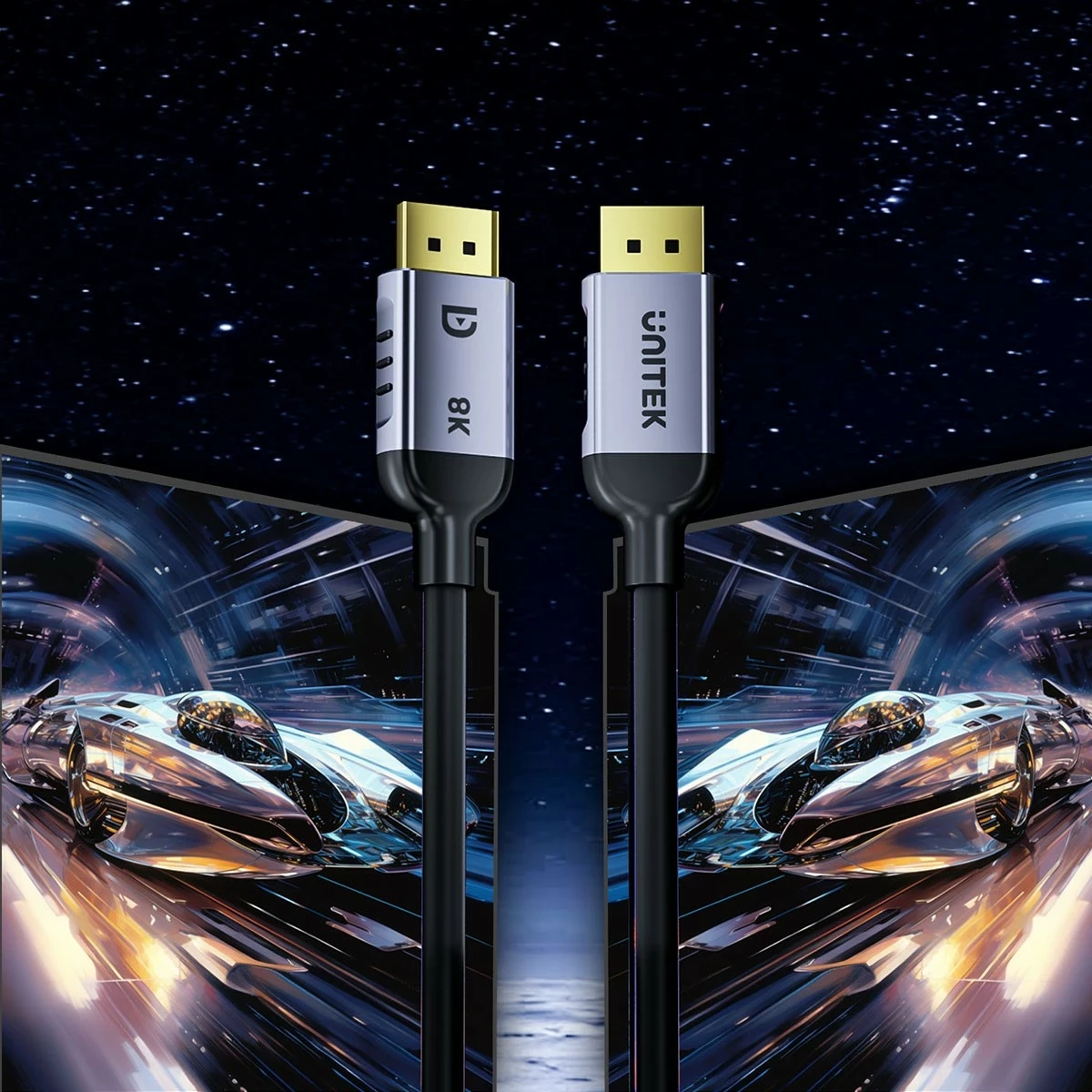 Kabel DisplayPort Unitek 1.4 8K 60Hz, 4K 240Hz, 1,5 m, črn