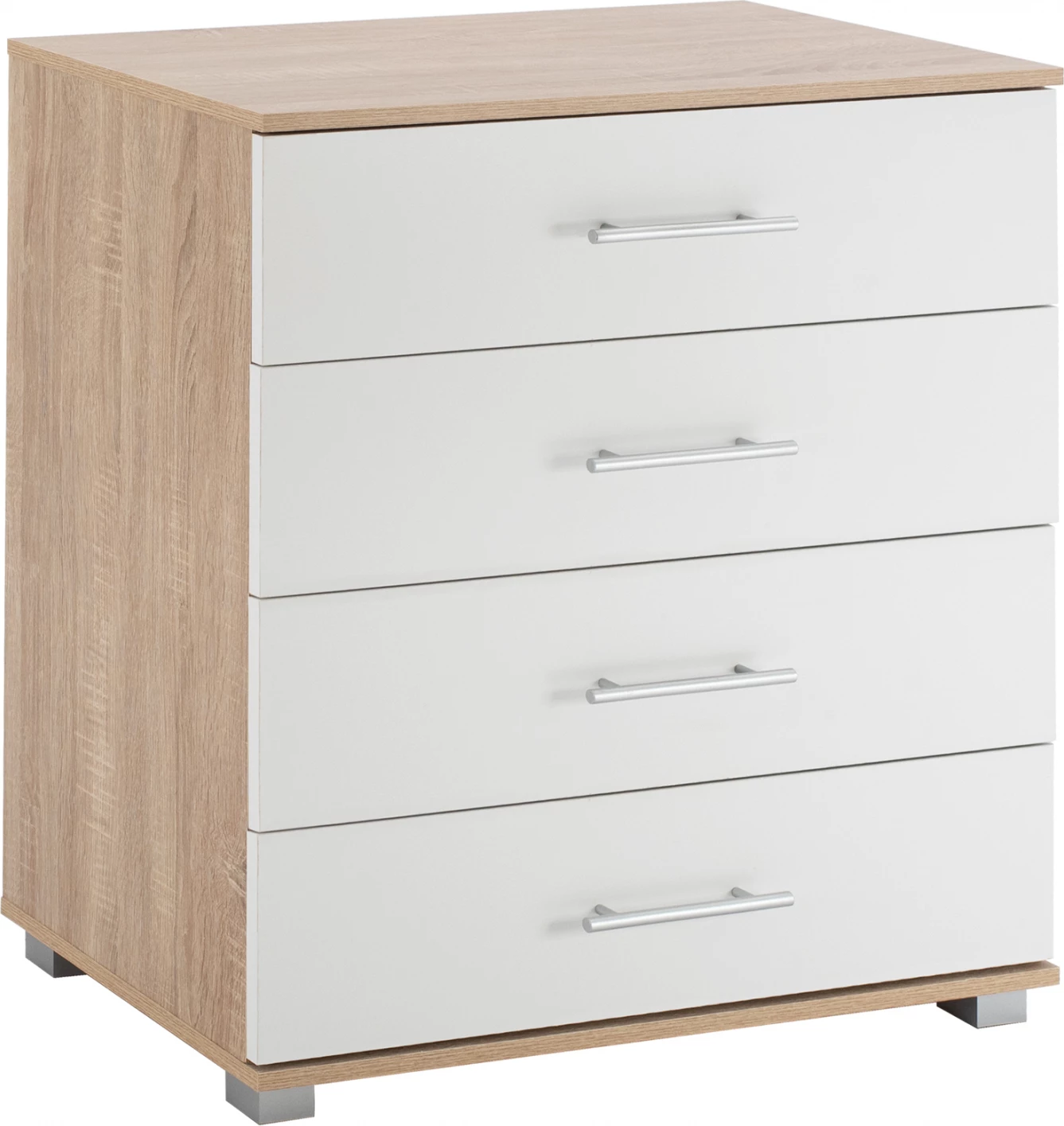 Predalnik iz melamina FH2204.06 s 4 predali Sonama-Bela 75x40x83cm