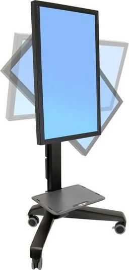 Multimedijski voziček Ergotron Neo-Flex Mobile MediaCenter UHD, za zaslone 50–70 palcev, črn