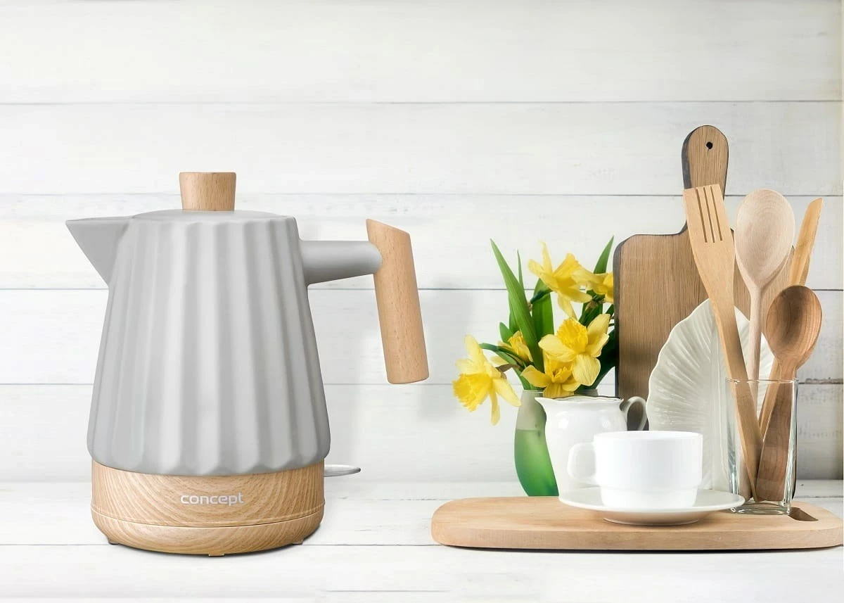 Električni čajnik 1,5 l Concept RK0091, svetlo siv