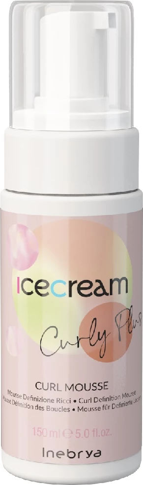 Pena za definiranje kodrov za ženske Inebrya Ice Cream Curly Plus, 150 ml