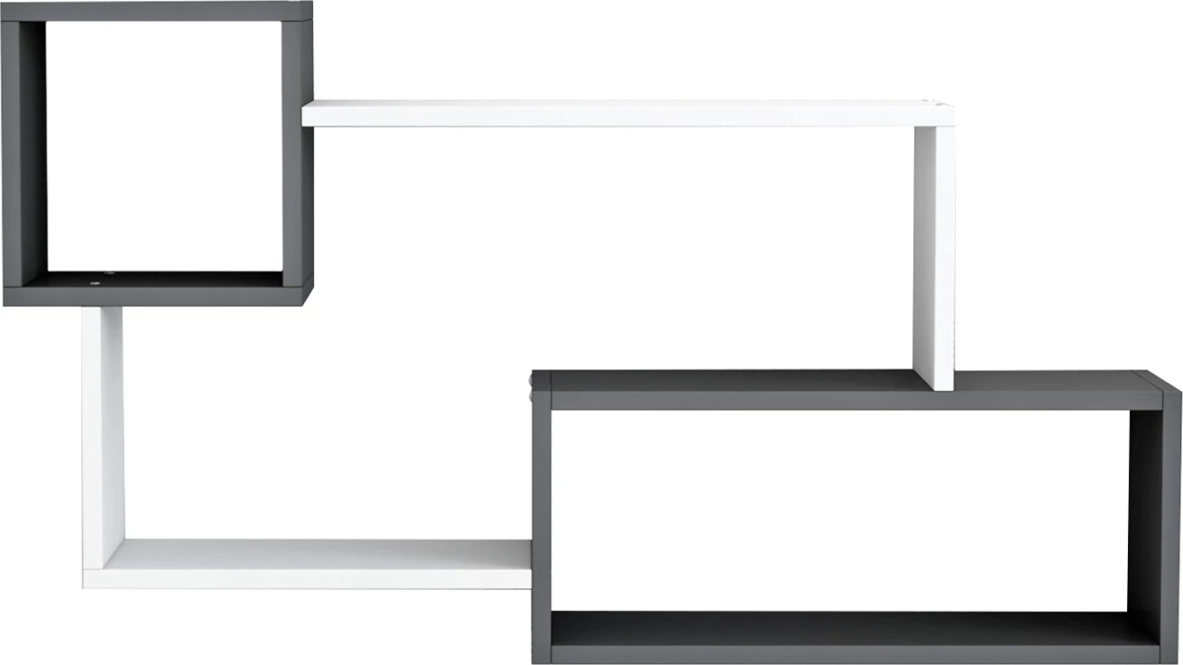 Stenske police TANNER FH8948.12 melamin v sivo-beli barvi 90,5x20x51H cm