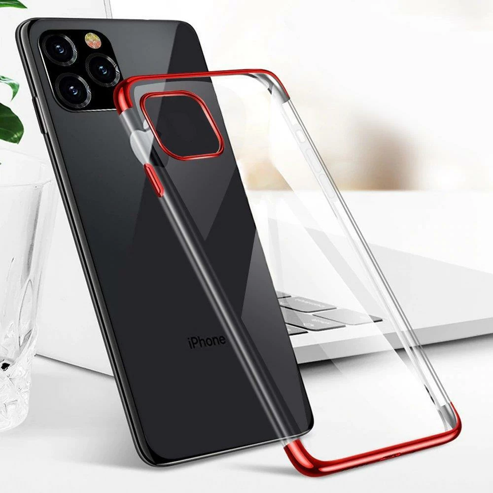 Prozoren ovitek Hurtel Clear Color 0,3 mm za Xiaomi Redmi Note 11/Note 11S, TPU, z metalnim okvirjem, črno/prosojen